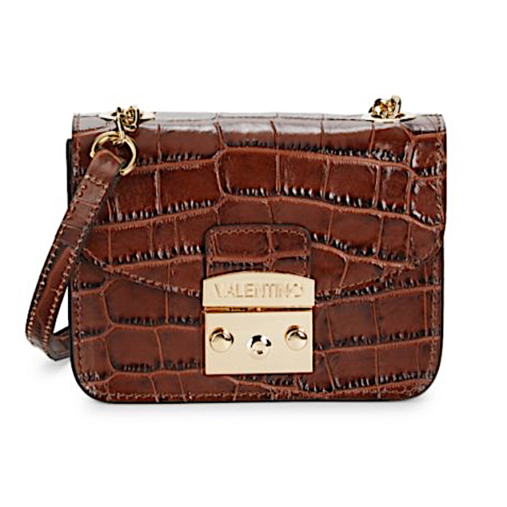 Bijou Croc-Embossed Leather Crossbody Bag